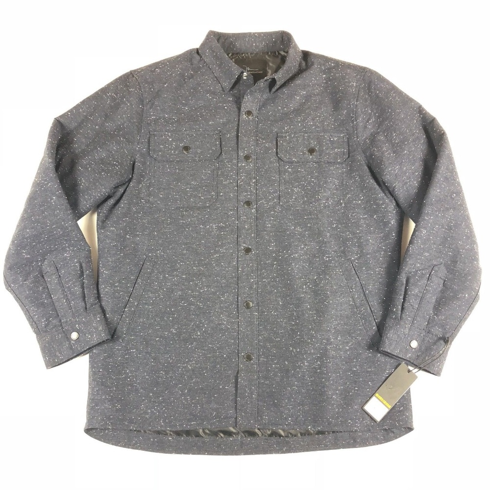 Marc Anthony Jacket Shirt Slim Fit Navy Blue Men